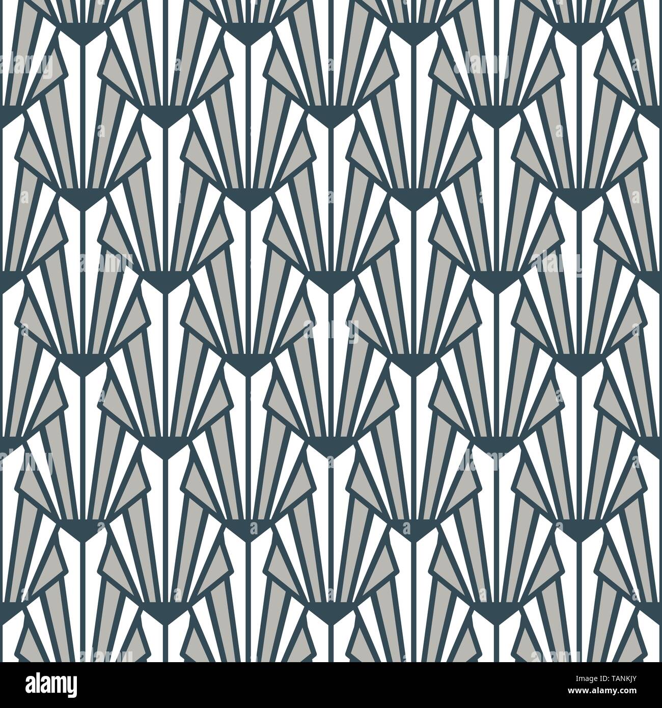 Stained Glass Art Deco Seamless Pattern Gray Blue Decorative Texture Stock Vector Image Art Alamy