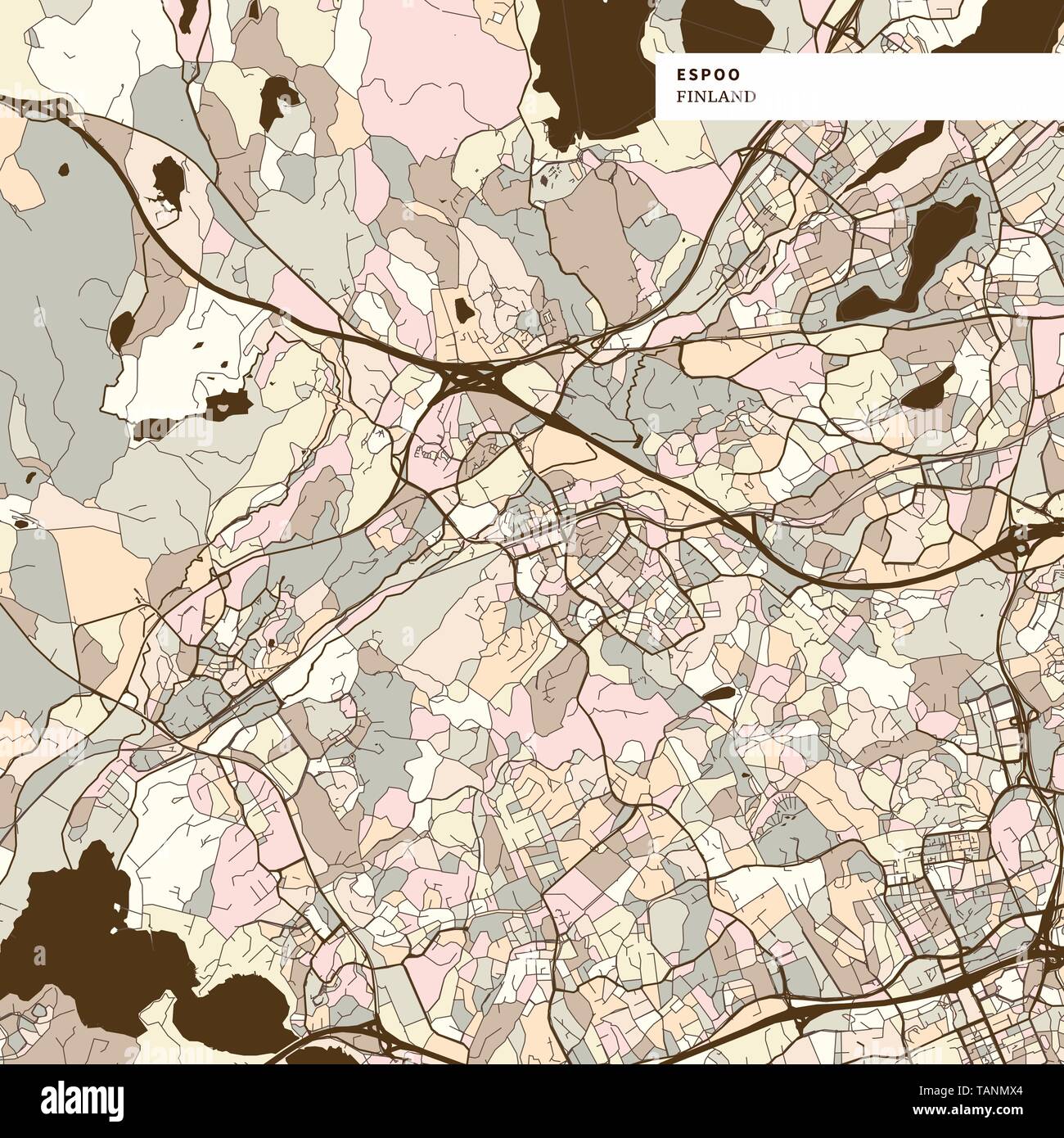 Espoo printable map hi-res stock photography and images - Alamy