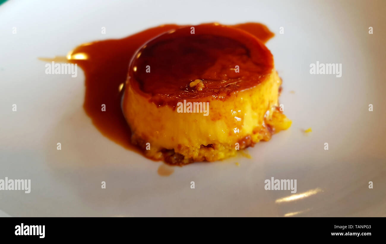 Creme caramel, flan, or caramel dessert is a custard dessert with a