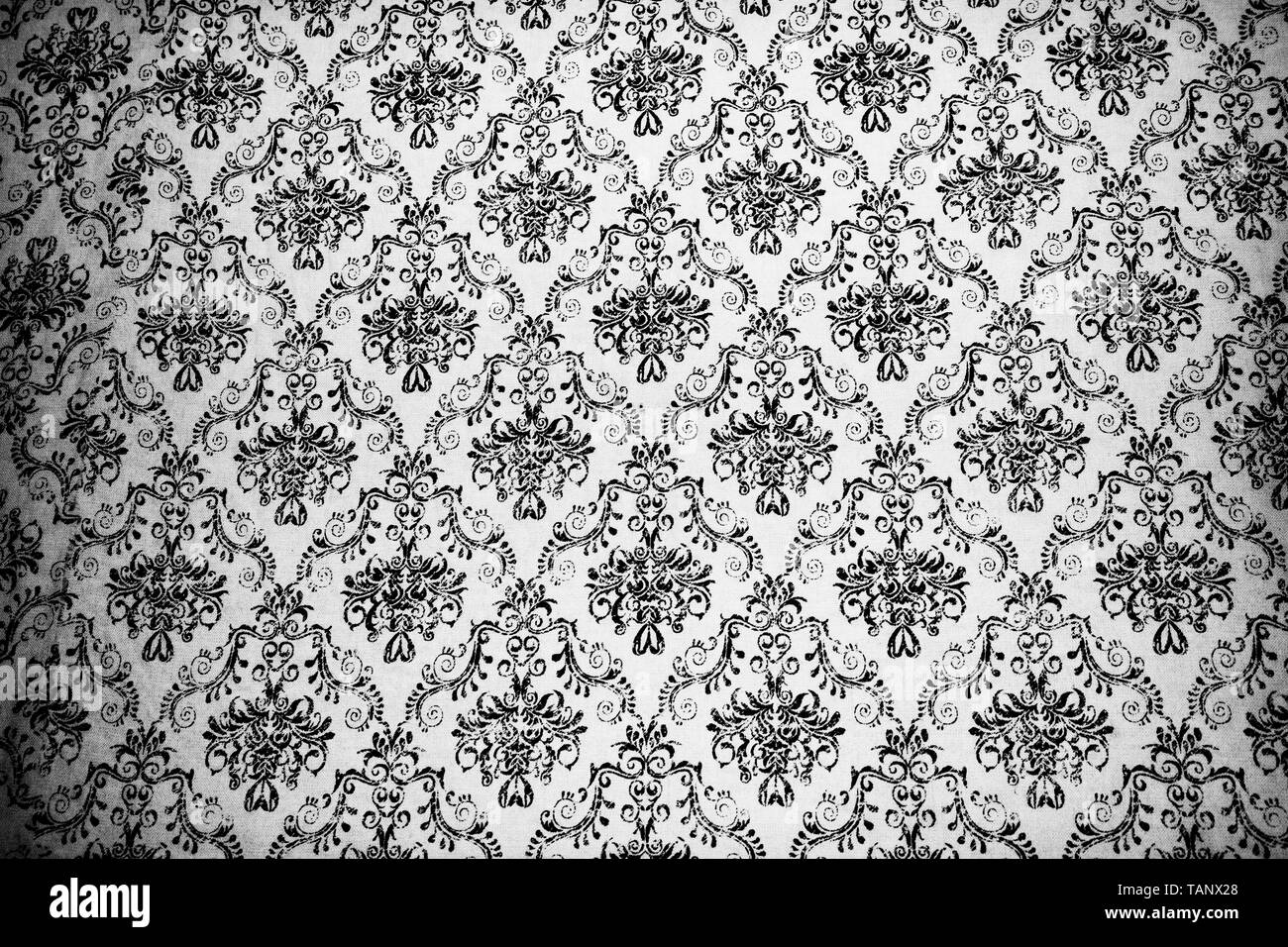 Vector baroque damask black elegant lace texture. Luxury floral dark  pattern element for wrapping paper, fabric, page fill, wallpaper,  background. Paper cut black floral pattern with shadow Stock Vector