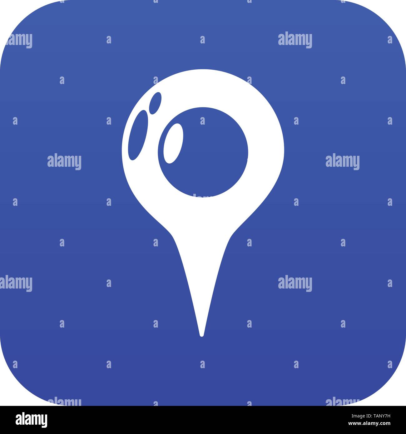 Map pointer icon blue vector Stock - Map Pointer Icon Blue Vector TANY7H 