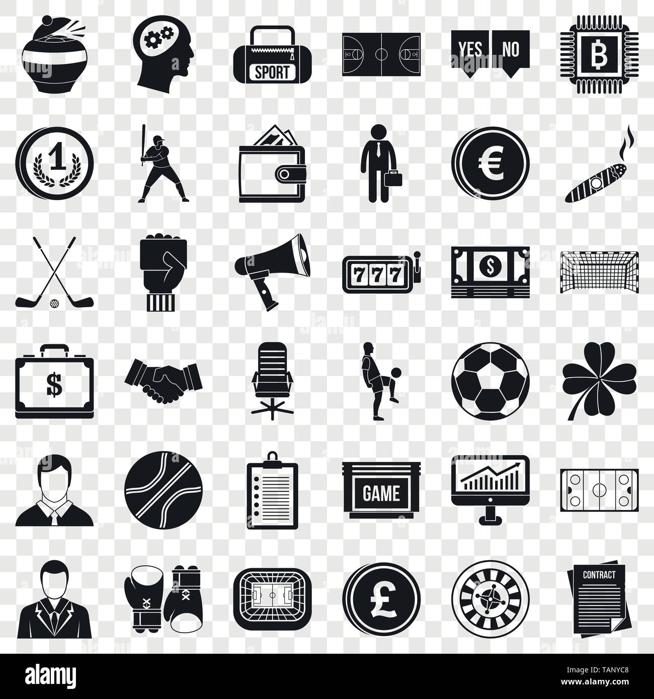 Totalizator icons set, simple style Stock Vector Image & Art - Alamy