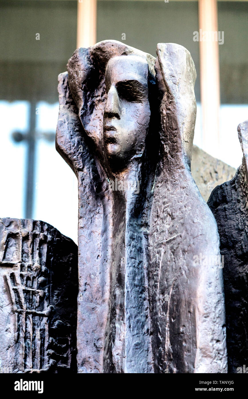 Frédéric Chopin abstract sculpture by Bronislaw Kubica in the Southbank, London, UK Stock Photo