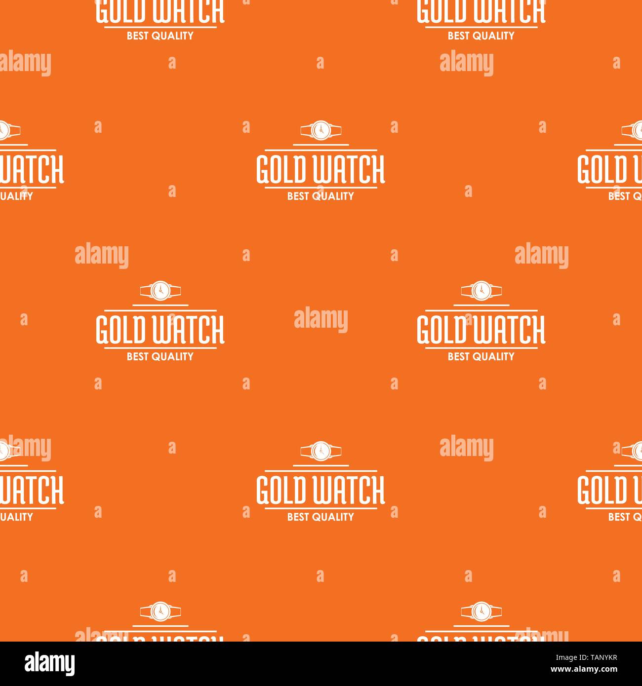 Jewelry watch pattern vector orange Stock Vector