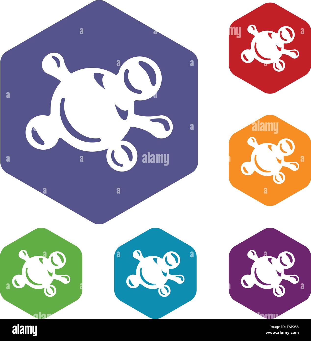 Molecule biology icons vector hexahedron Stock Vector