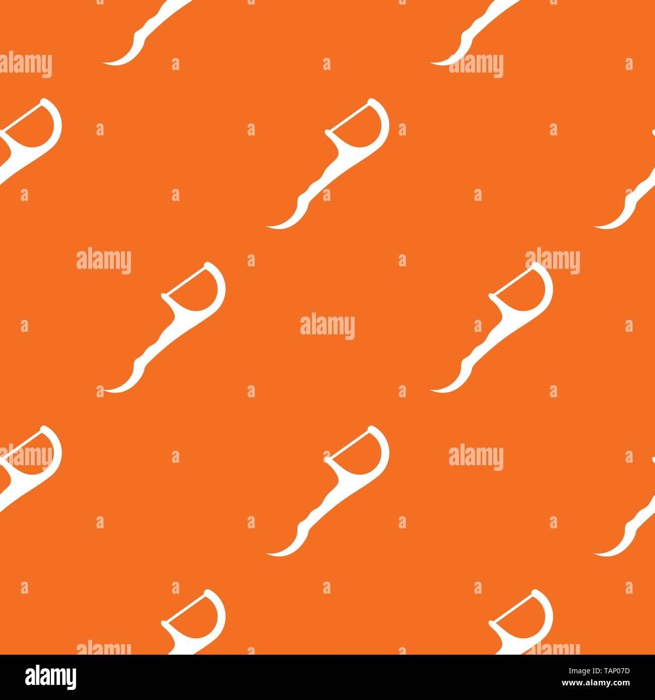 Tooth tool professional pattern vector orange Stock Vector
