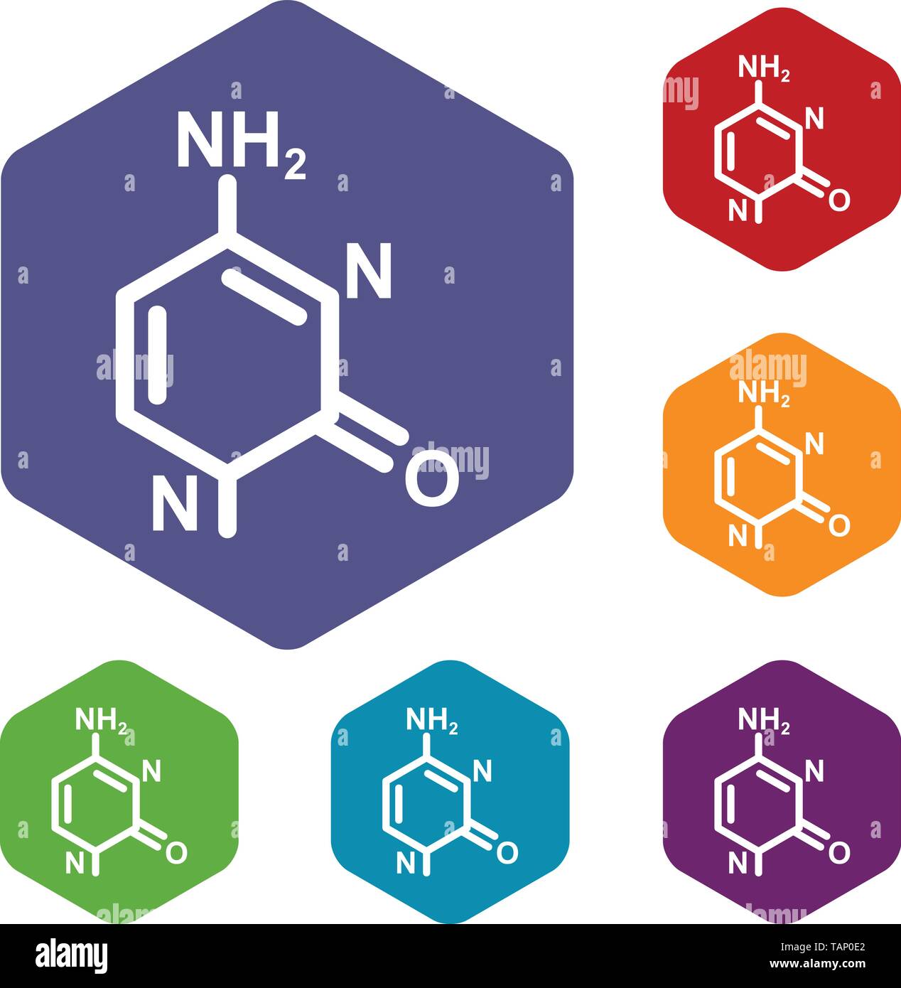 Molecule model icons vector hexahedron Stock Vector