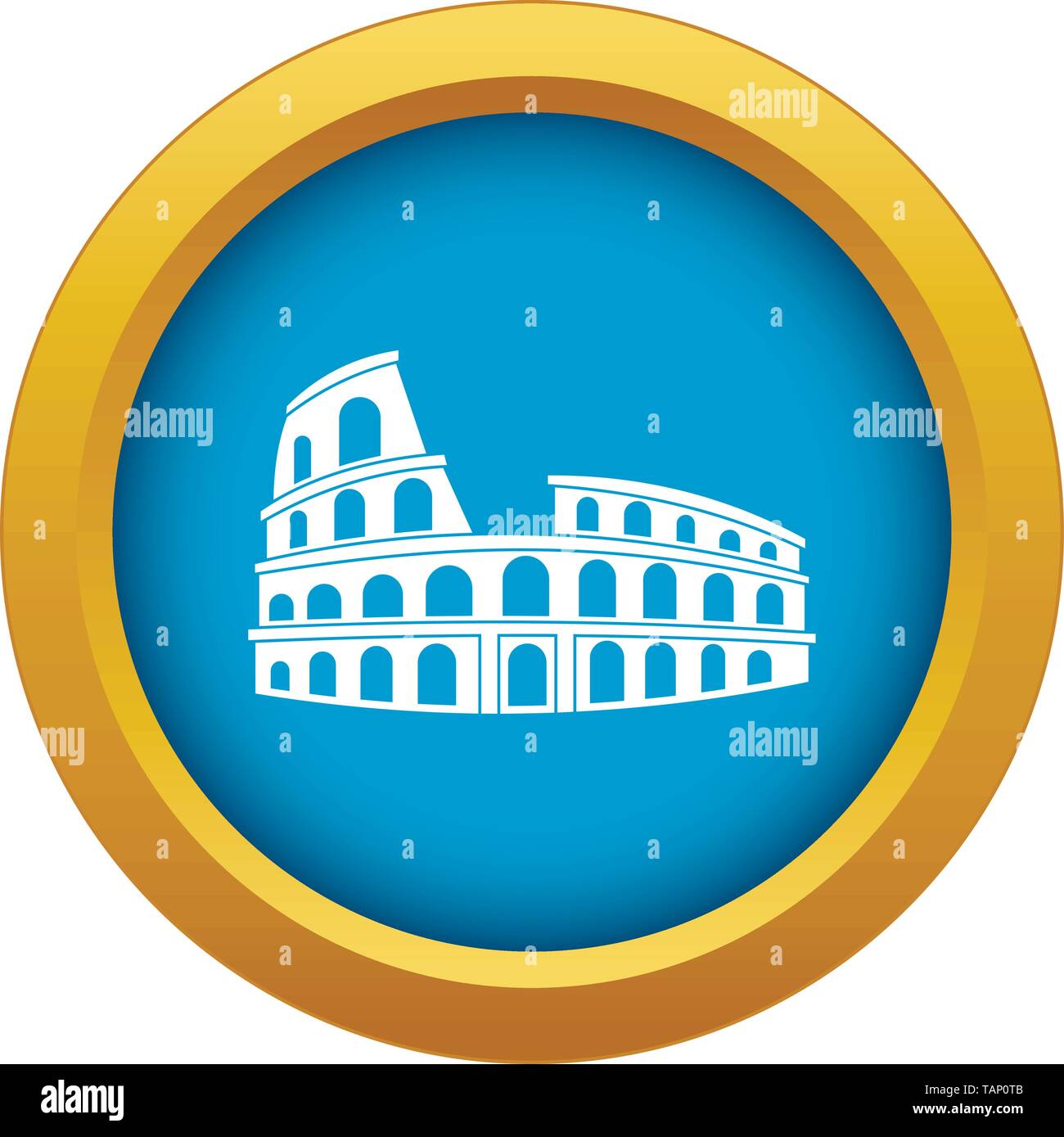 Roman Colosseum icon blue vector isolated Stock Vector Image & Art - Alamy