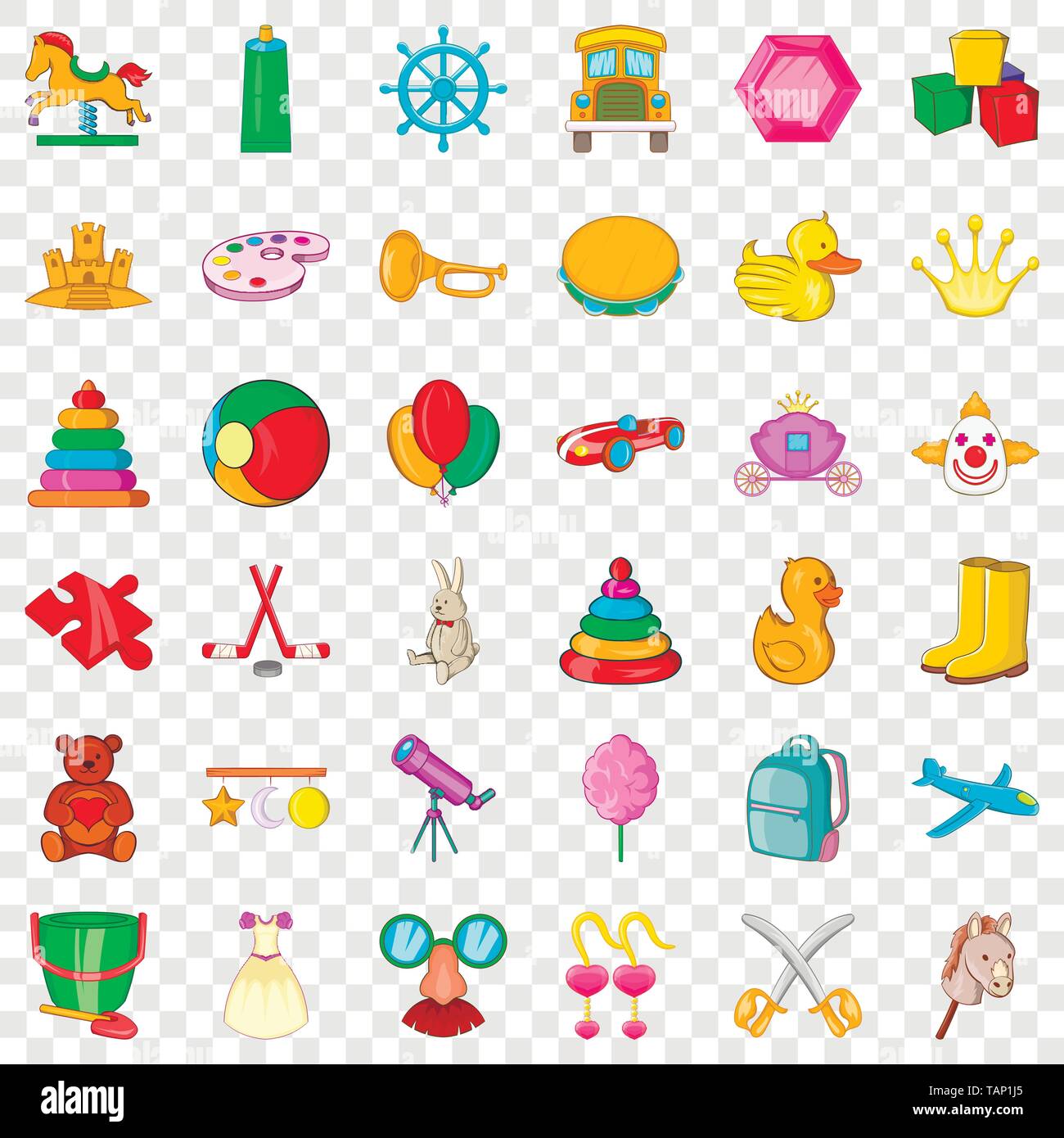 Balloon icons set, cartoon style Stock Vector Image & Art - Alamy