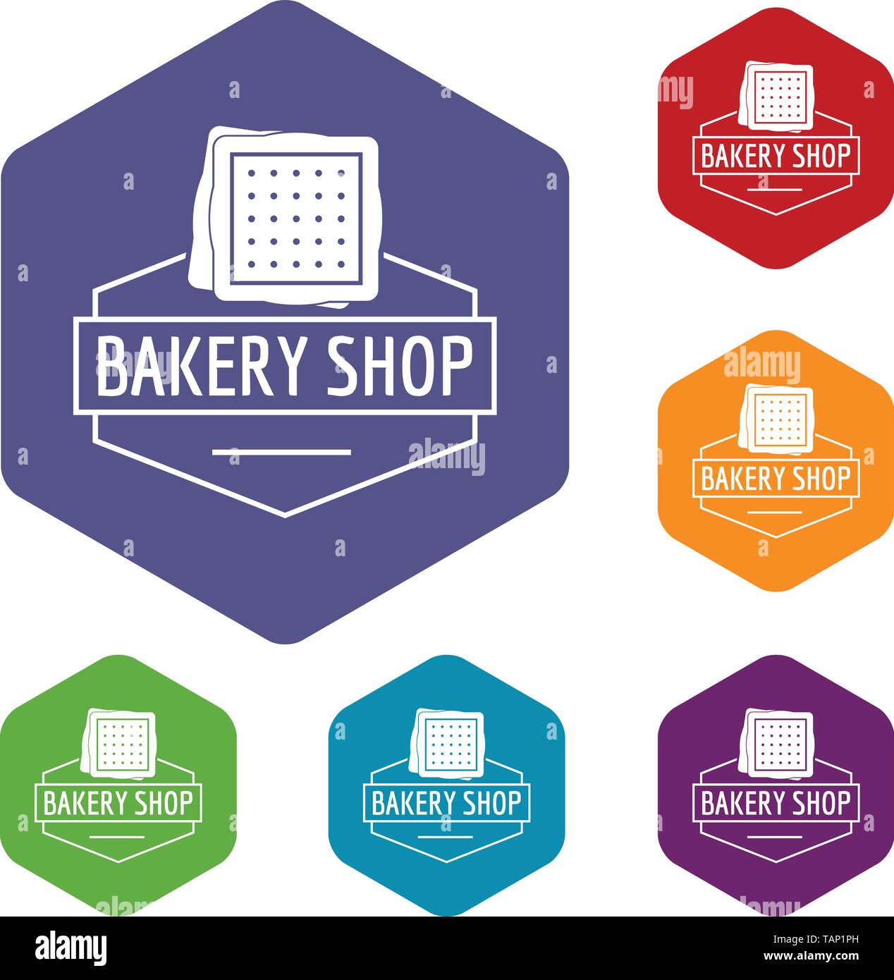 Bakery product icons vector hexahedron Stock Vector Image & Art - Alamy