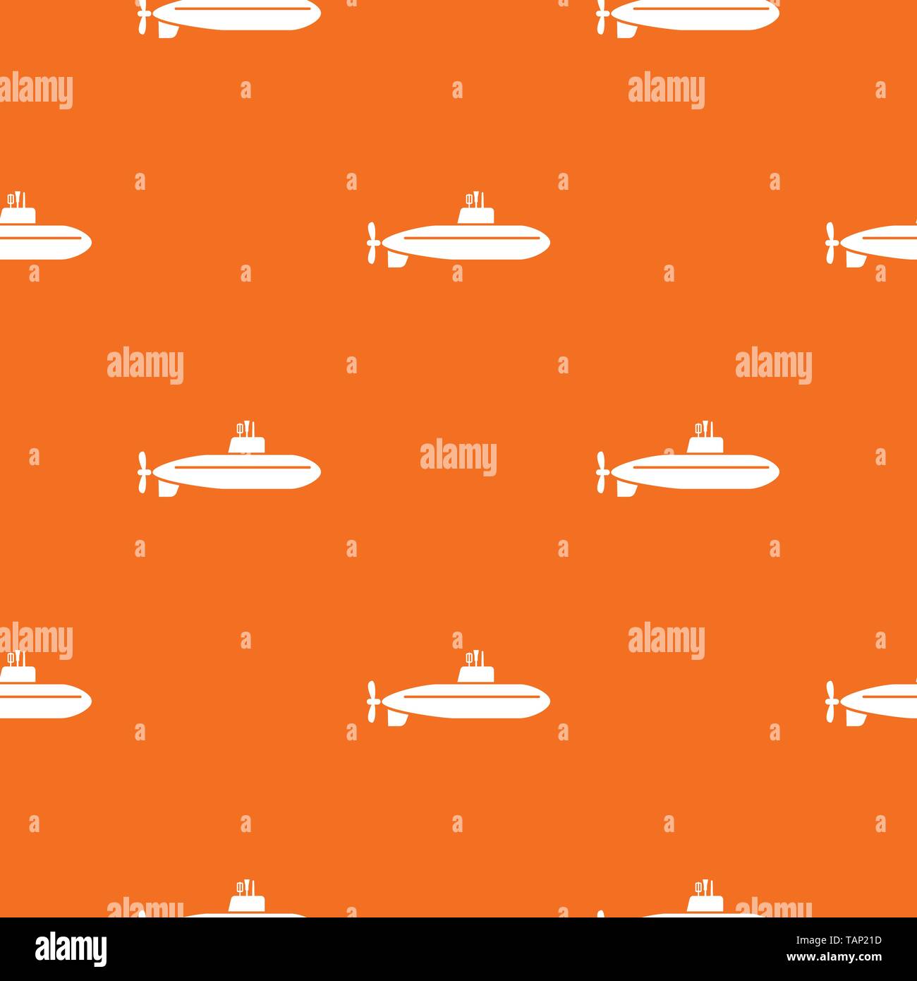 Large submarine pattern vector orange Stock Vector
