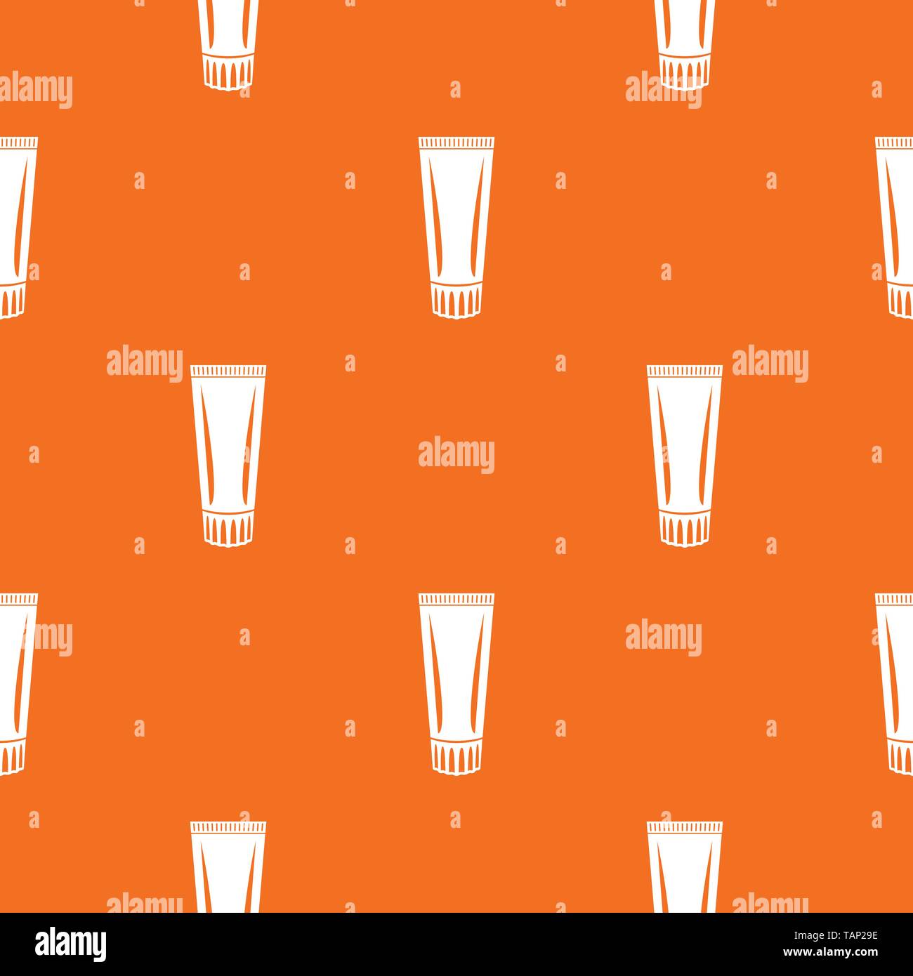 Toothpaste pattern vector orange Stock Vector