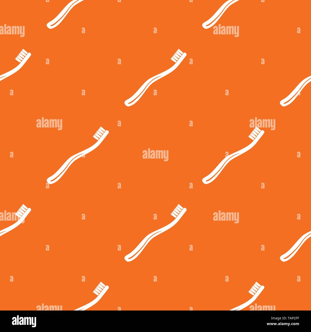 Toothbrush pattern vector orange Stock Vector