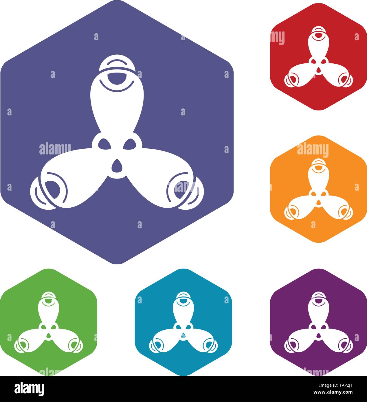 Molecule structure icons vector hexahedron Stock Vector