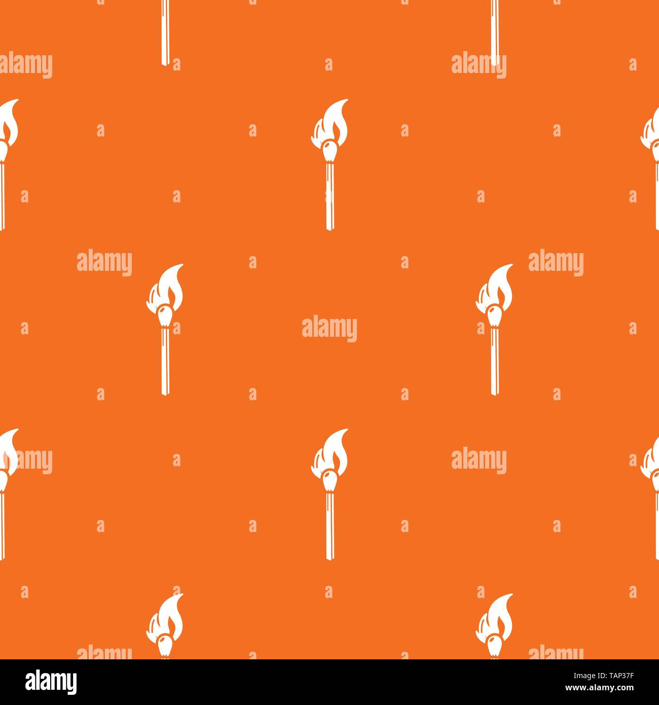 Burning match pattern vector orange Stock Vector