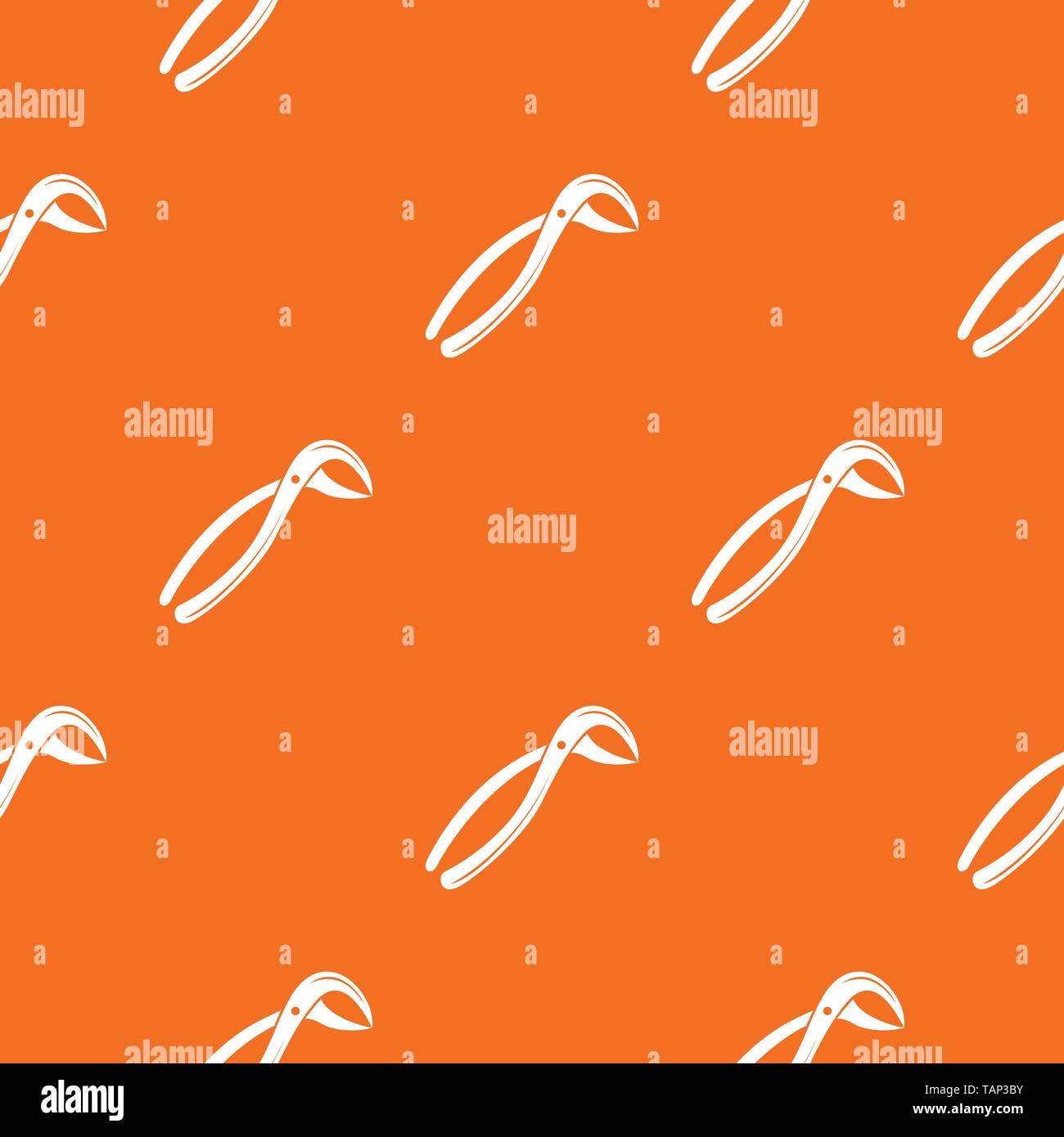 Tooth pliers medicine pattern vector orange Stock Vector