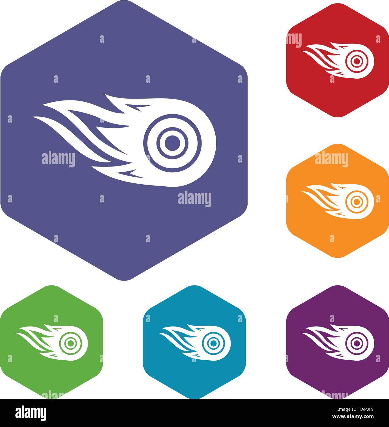 Wheel fire icons vector hexahedron Stock Vector Image & Art - Alamy