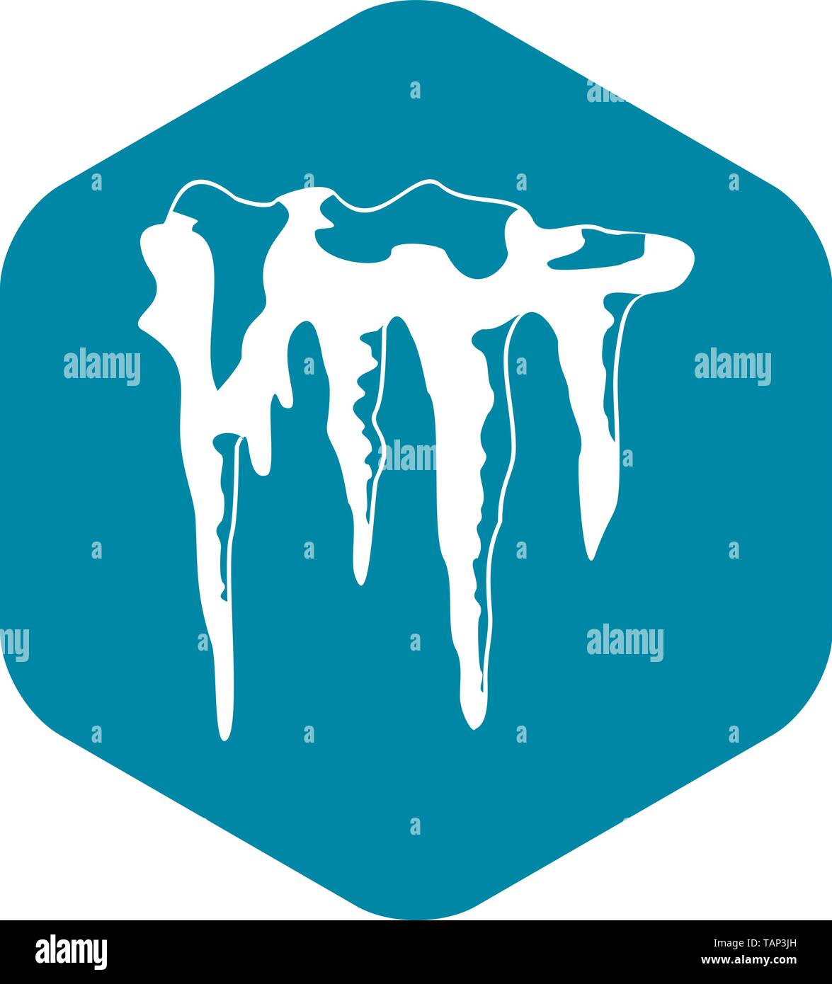 Icicles icon, simple style Stock Vector