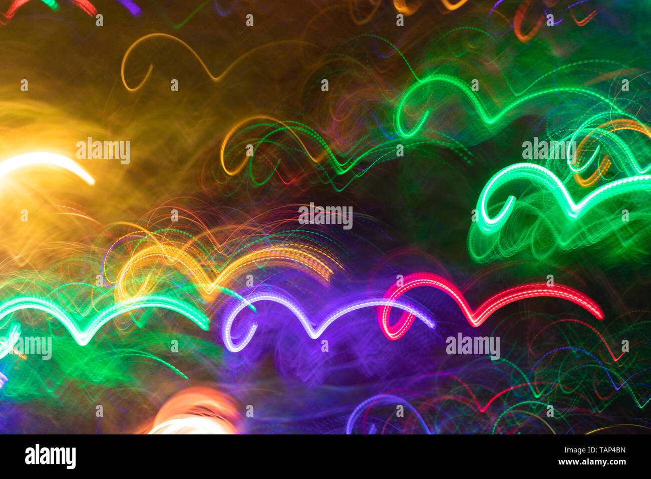 Wavy bright blue neon background hi-res stock photography and images ...