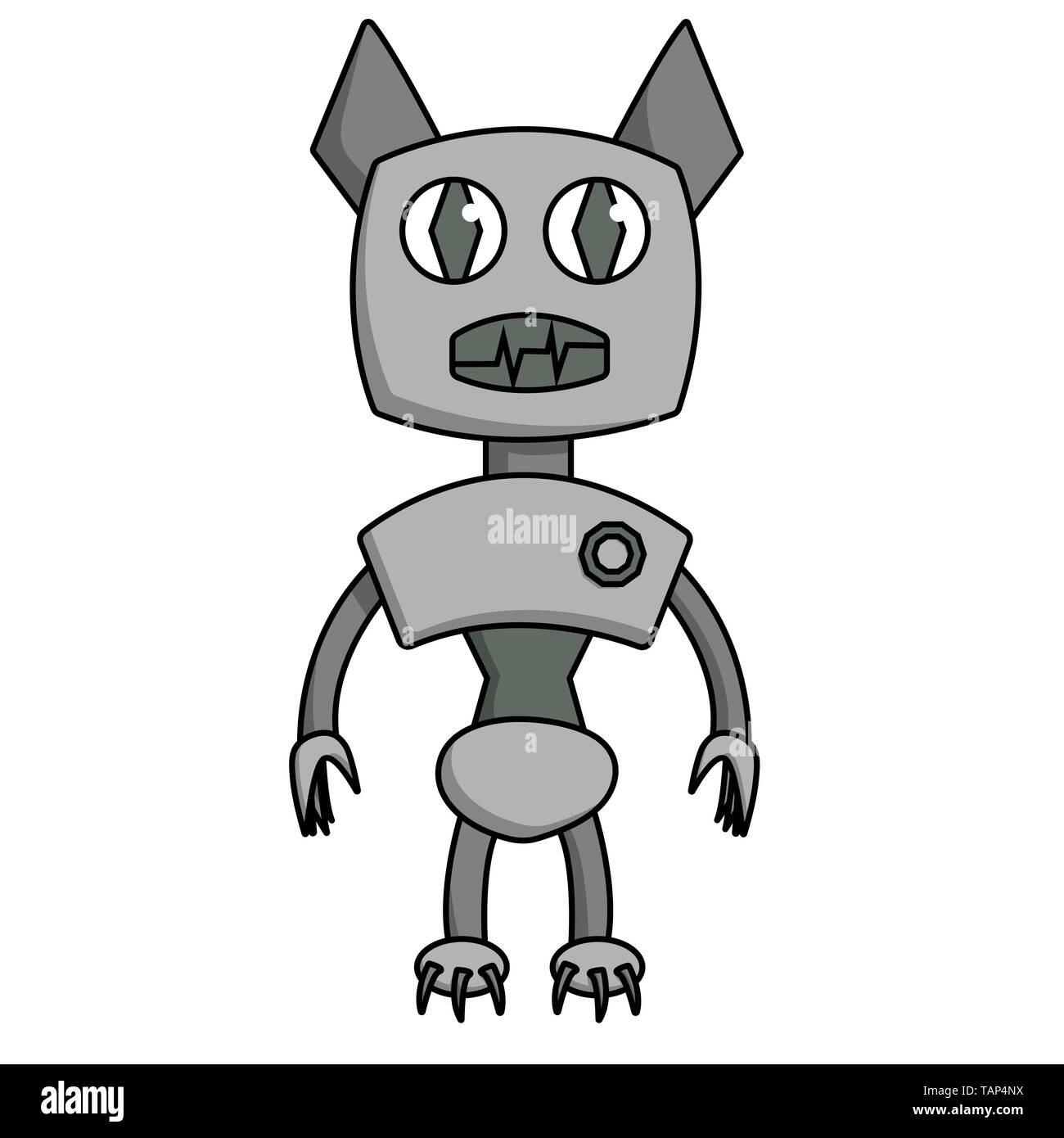 vector pixel art robot modern isolated cartoon Stock Vector Image & Art -  Alamy