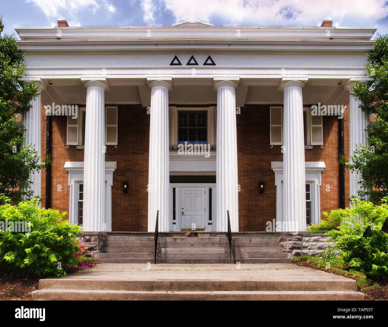 A Delta Delta Delta Sorority house in a college town Stock Photo