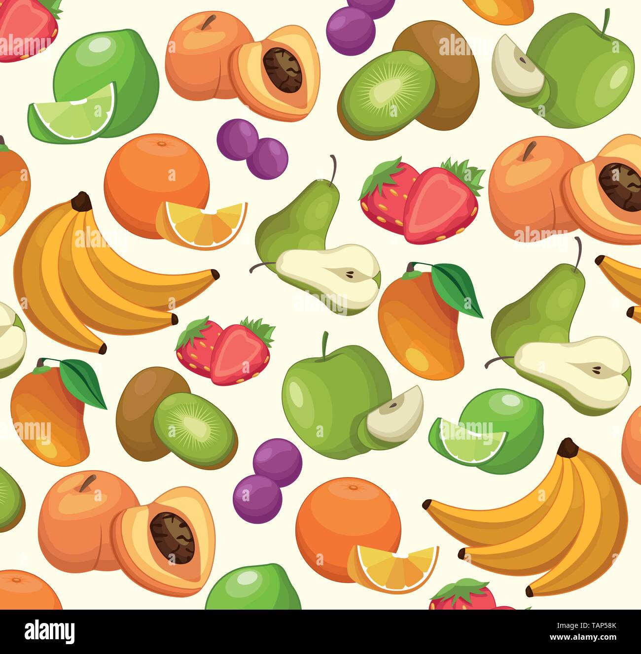 Fruits pattern background cartoons Stock Vector Image & Art Alamy