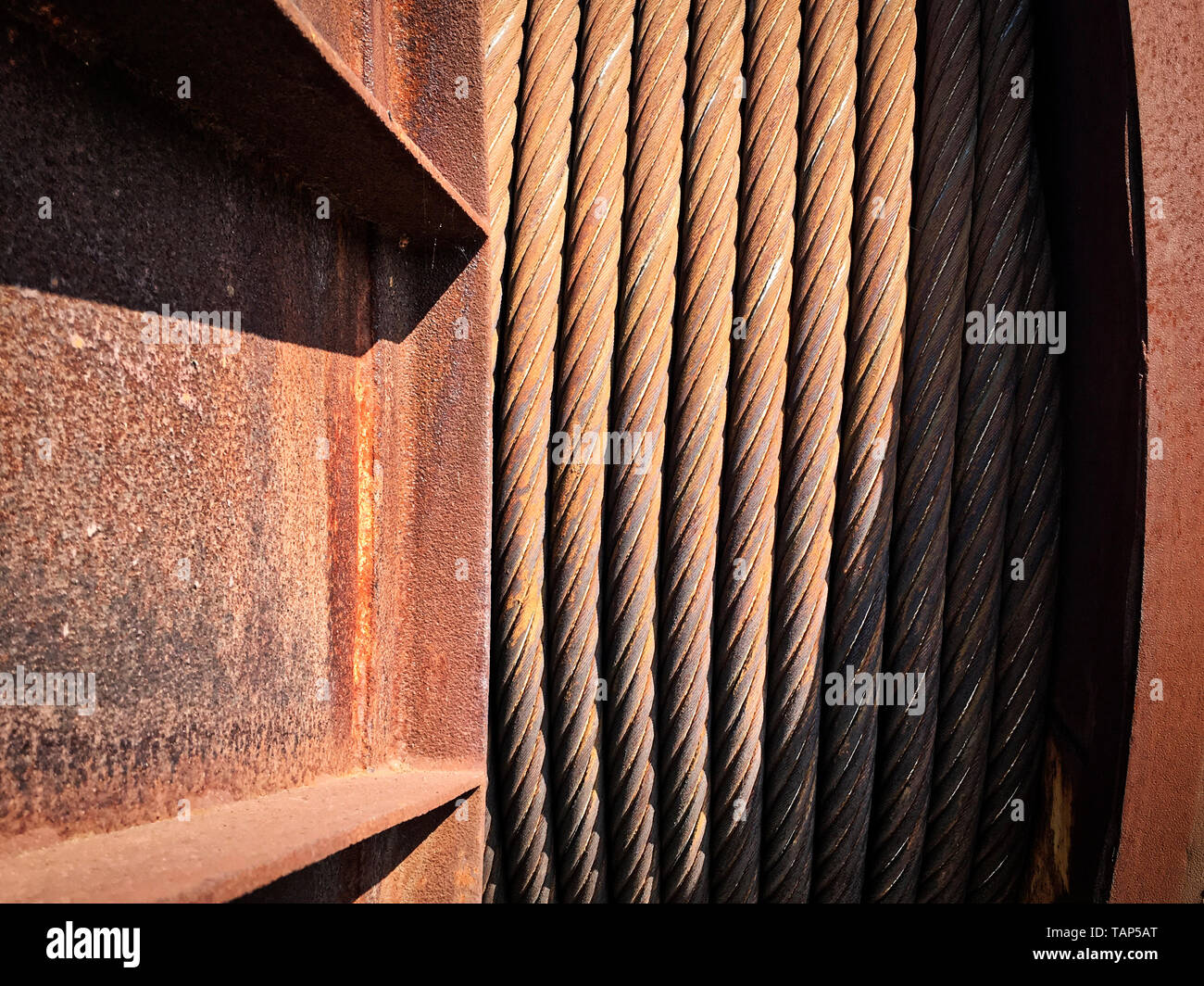 Rust Steel Cable Stock Photo Alamy