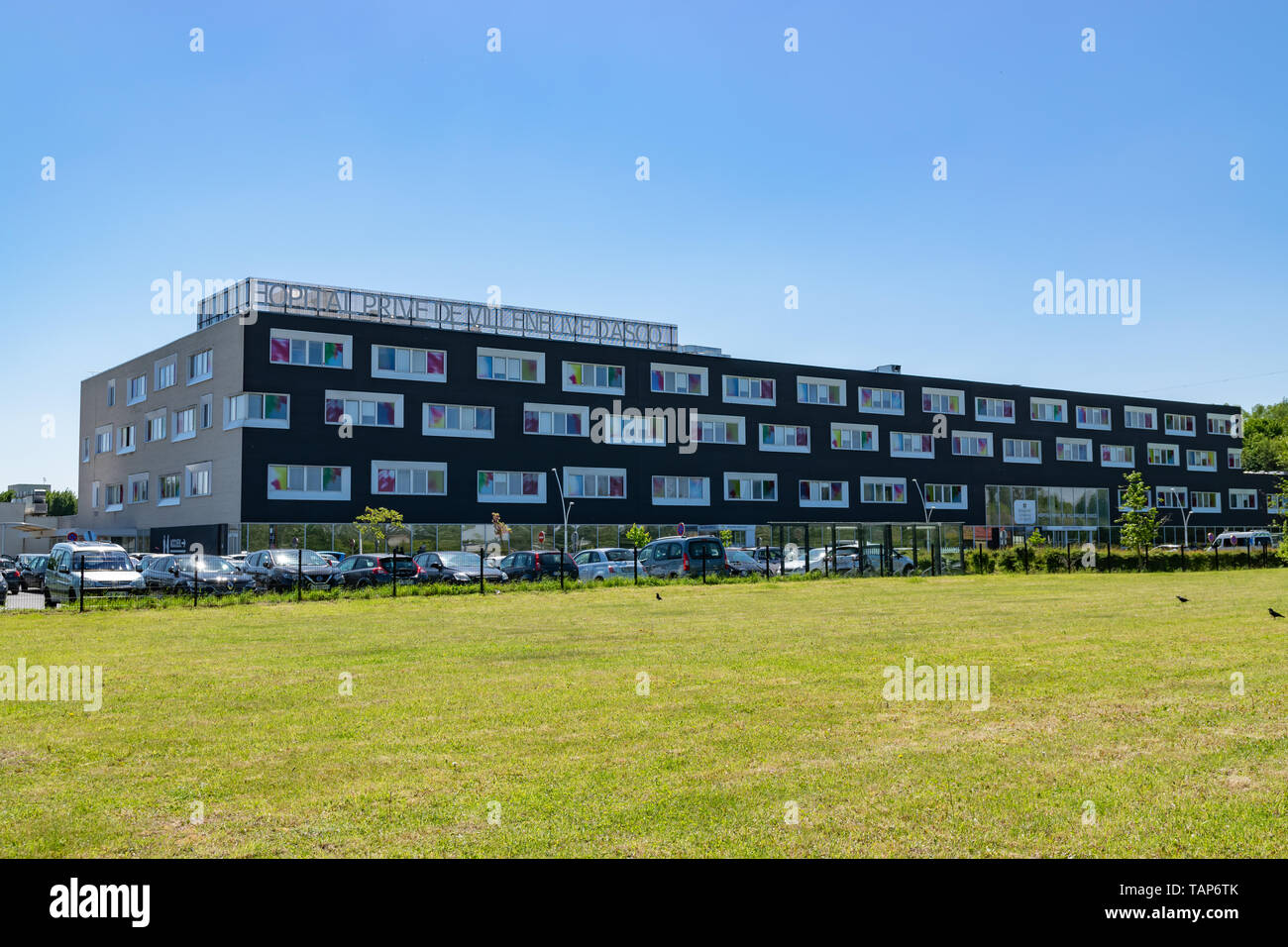 Villeneuve d'Ascq,FRANCE-May 14,2019: View of the modern private hospital of Villeneuve d'Ascq. Stock Photo