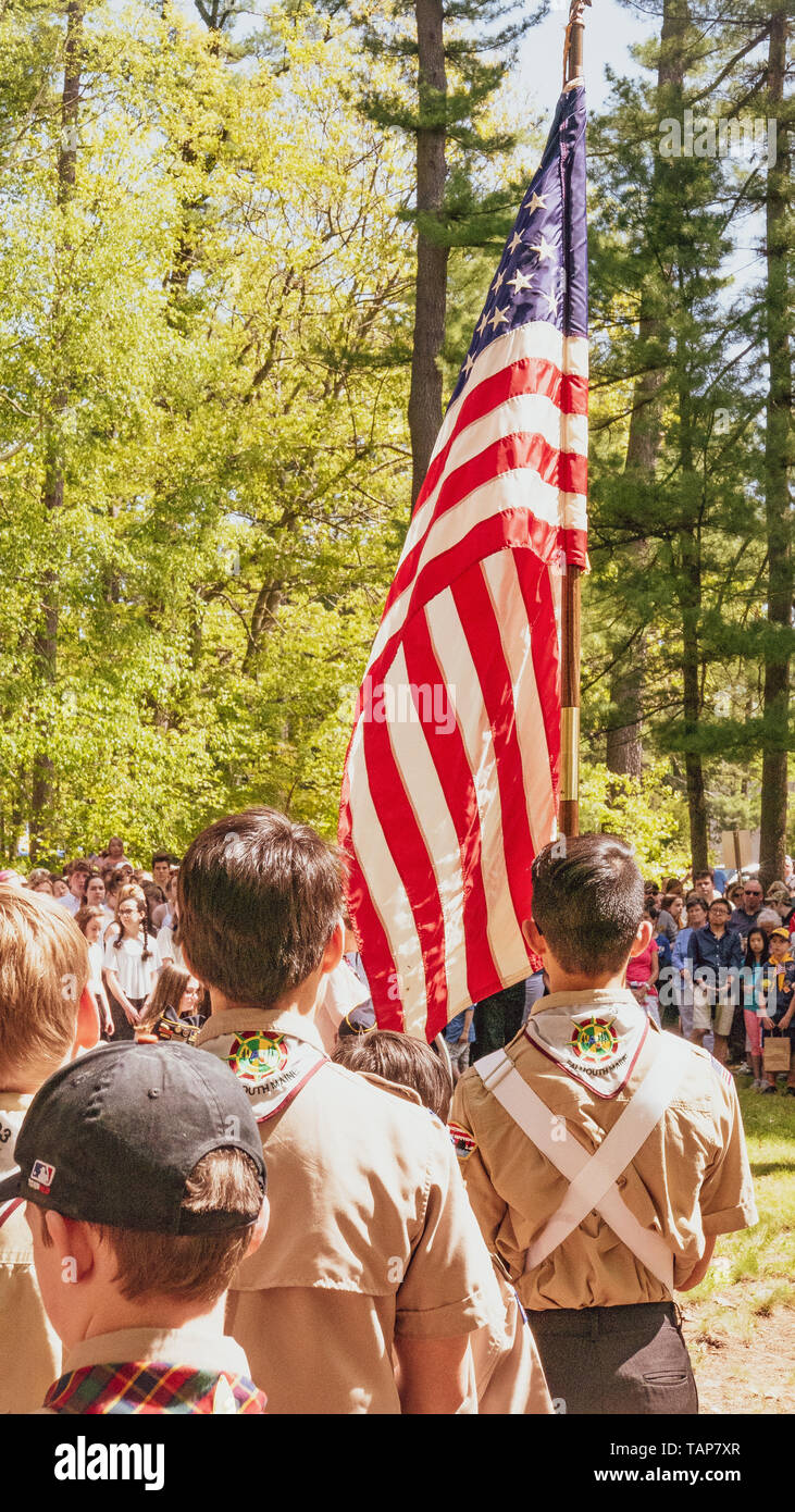 Memorial Day gathering and service Stock Photo Alamy
