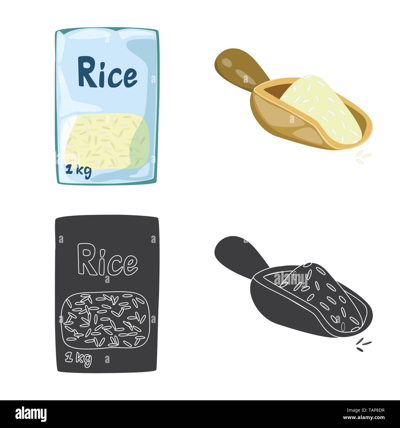 Isolated object of crop and ecological icon. Set of crop and cooking ...
