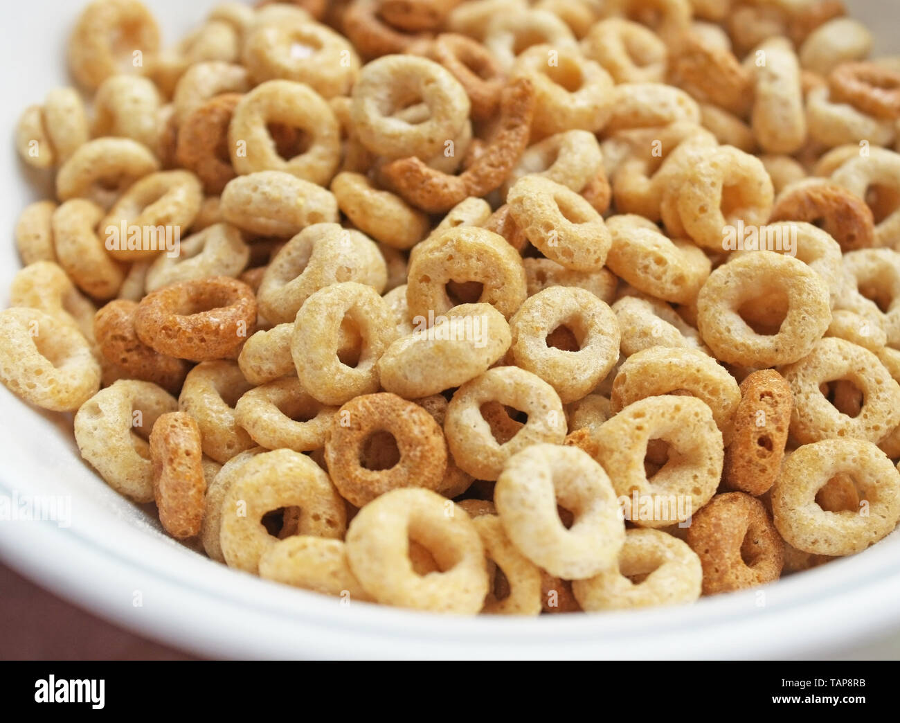 Bowl of multigrain cereal with no milk Stock Photo