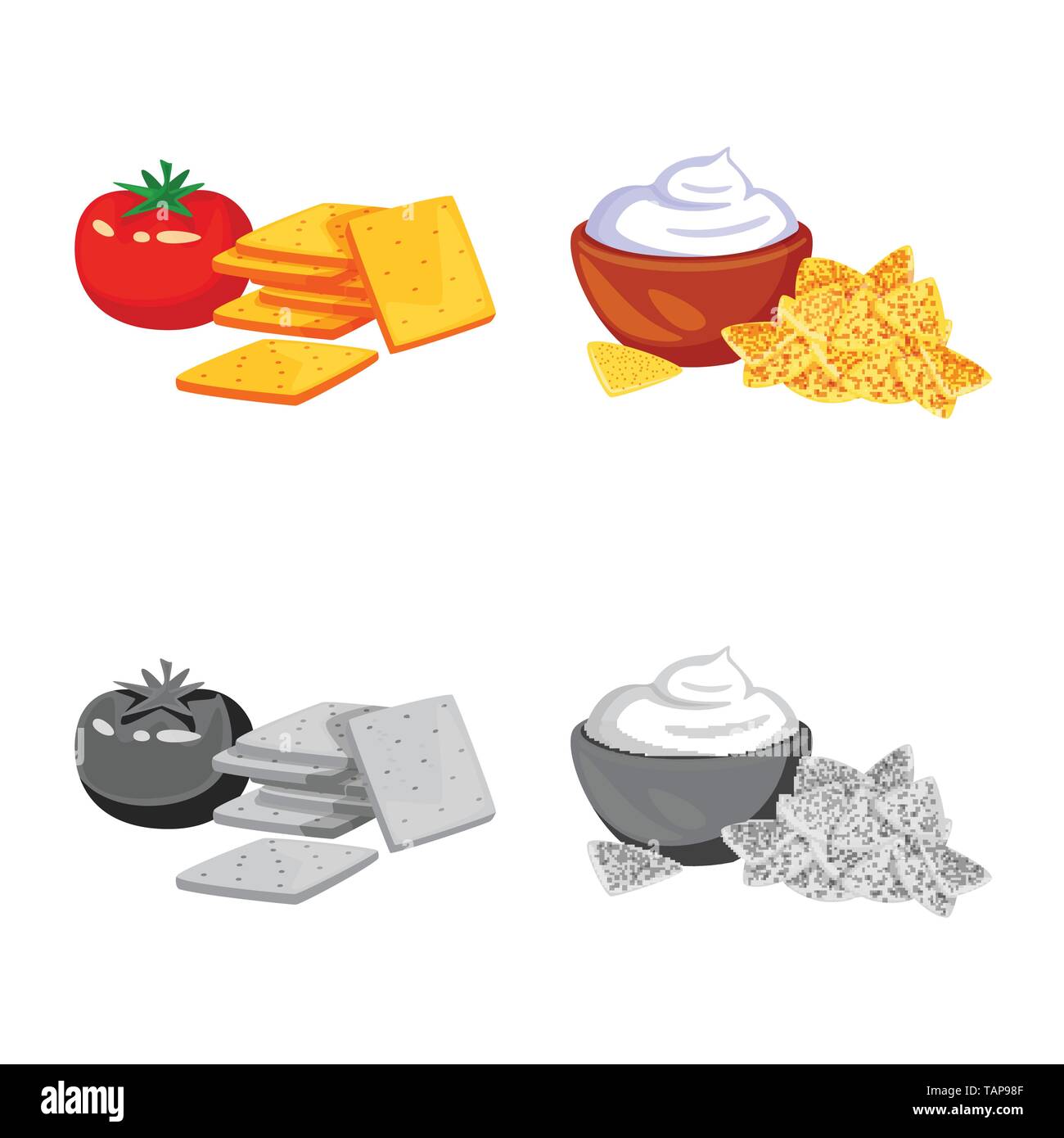 Vector design of taste and seasonin sign. Set of taste and organic ...