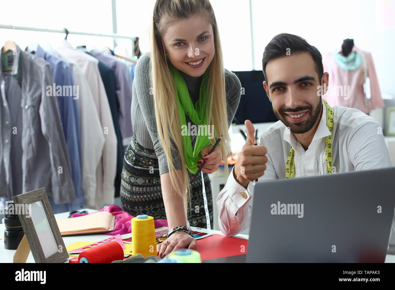 Digital Technology Professional Clothes Tailoring Stock Photo - Alamy
