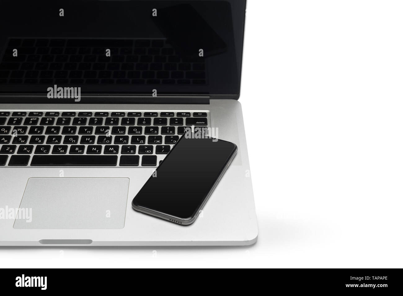 laptop isolated on white background Stock Photo - Alamy