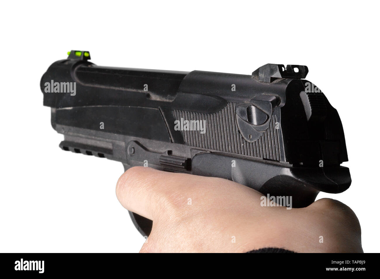 Handgun isolated on white background Stock Photo - Alamy