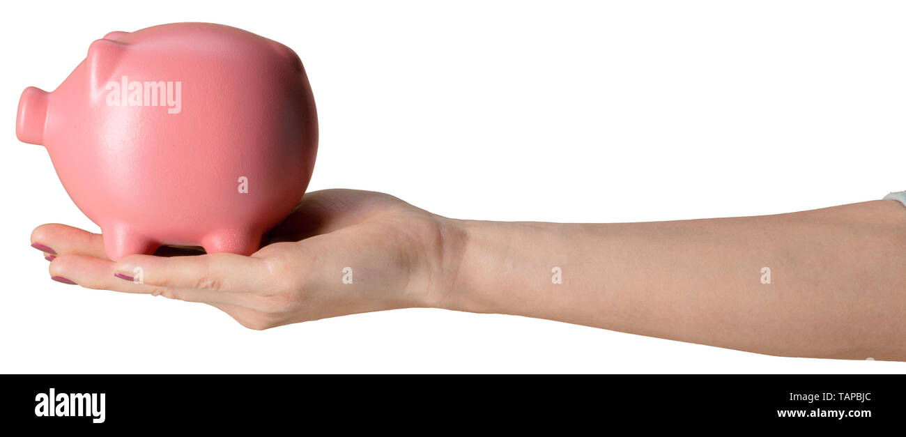 piggy bank isolated on white background Stock Photo - Alamy