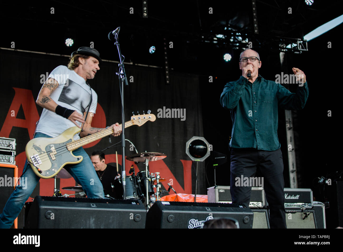 Hatfield, United Kingdom, 26th May 2019. Bad Religion performs at the Slam Dunk South Festival, Hatfield. It is the UK's biggest one day Independent Rock Festival. Credit: Richard Etteridge / Alamy Live News Stock Photo