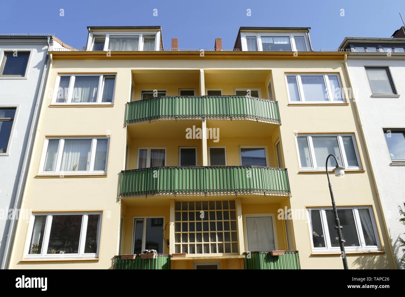 Green Balconies Modern Residential Building Apartment Building Apartment Block Stock Photo Alamy