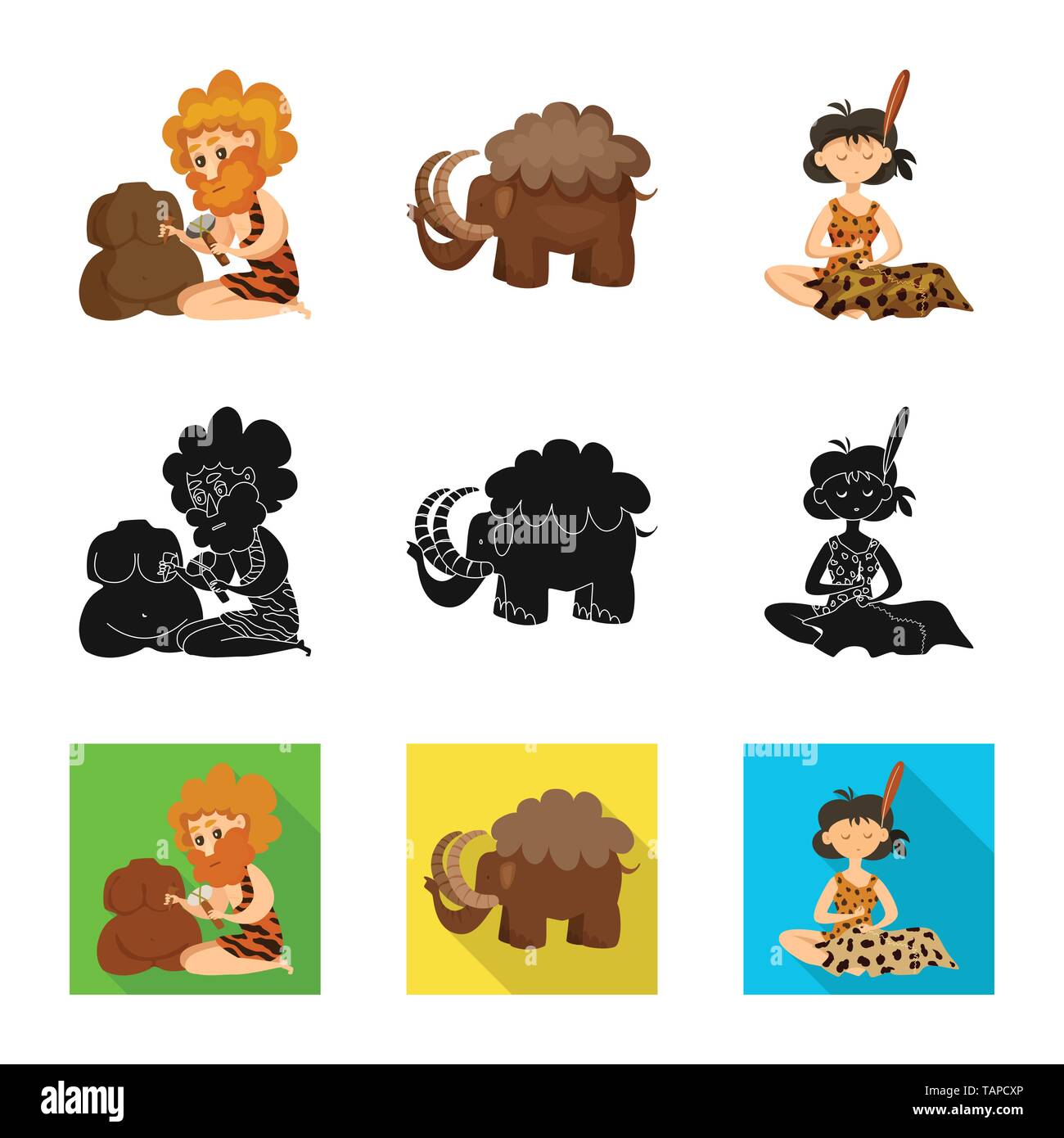 Vector design of evolution and prehistory icon. Collection of evolution ...