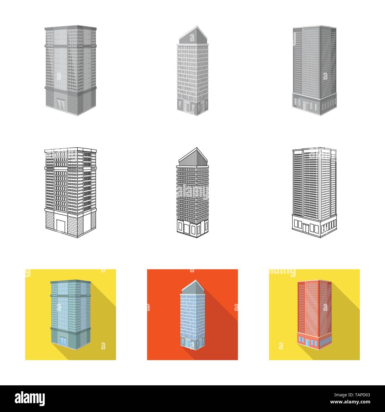 Vector illustration of construction and building icon. Set of ...