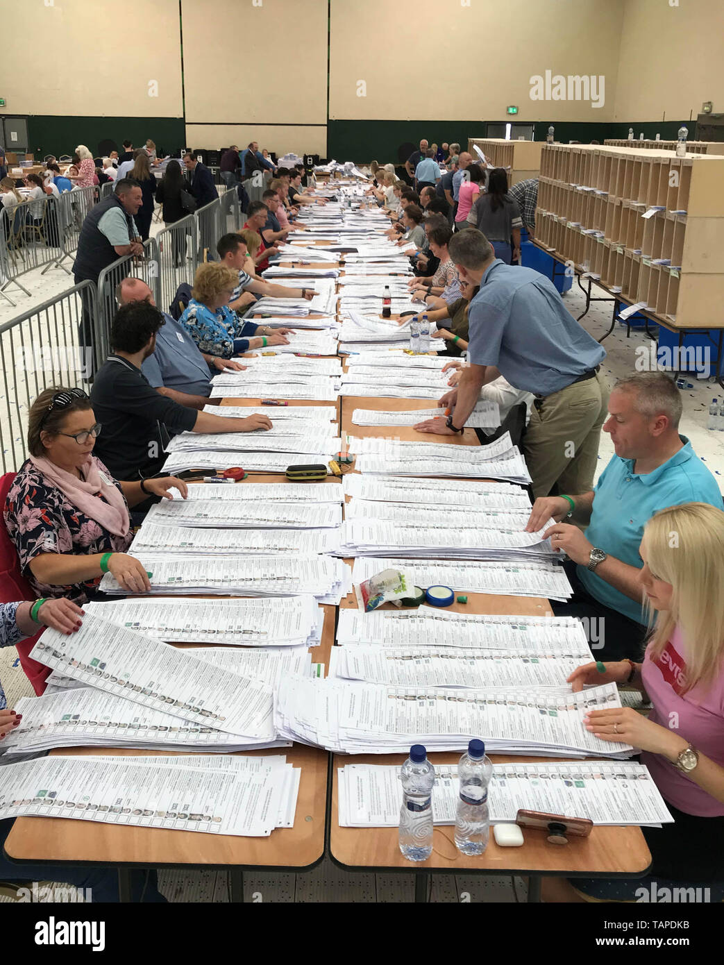 Counting at the Ireland South European elections count centre at Nemo