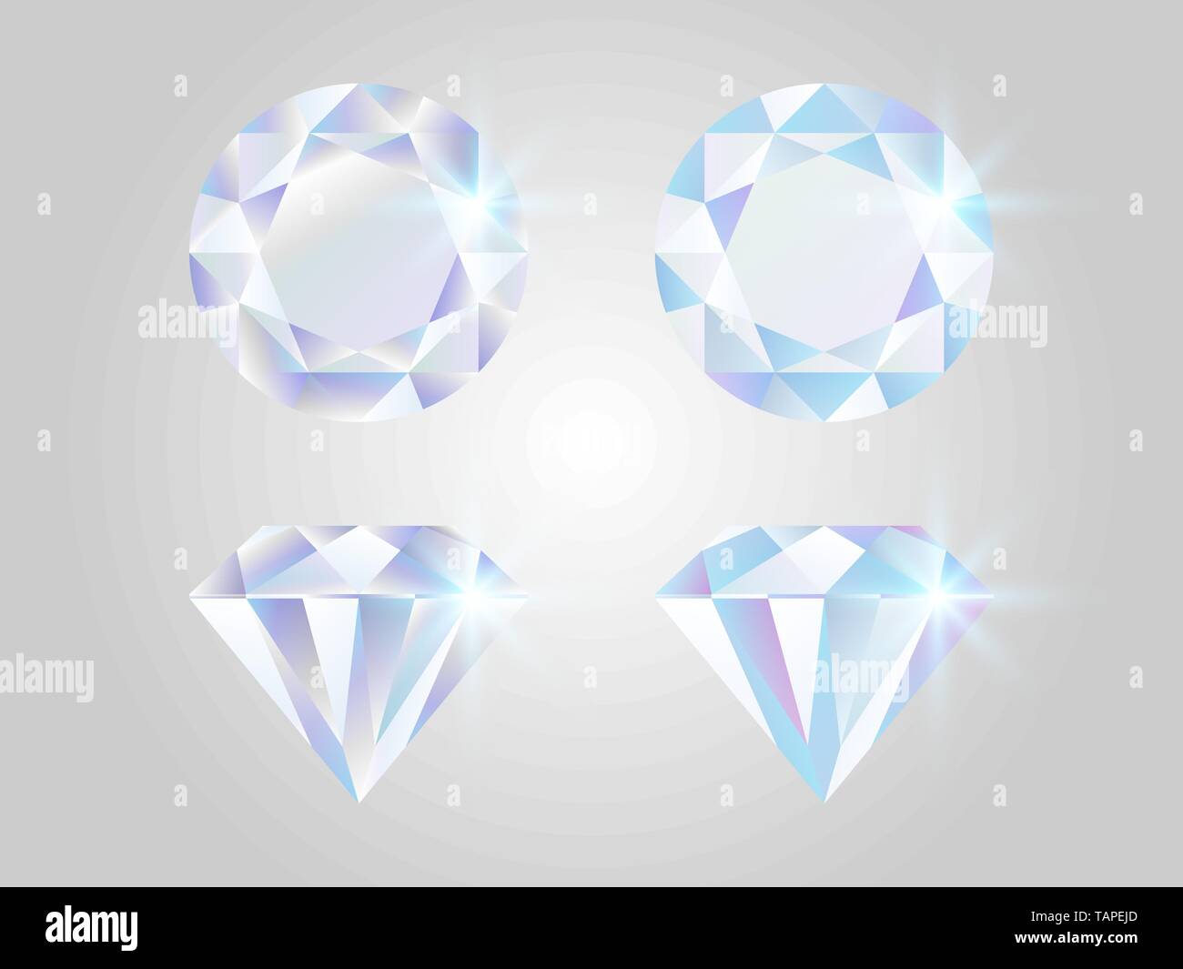 aktivering Visne Ed Diamond set. Realistic jewels isolated on white background. Shimmer stones top  view. Luxury elements. Shining gemstones collection. Colorful gems Stock  Vector Image & Art - Alamy