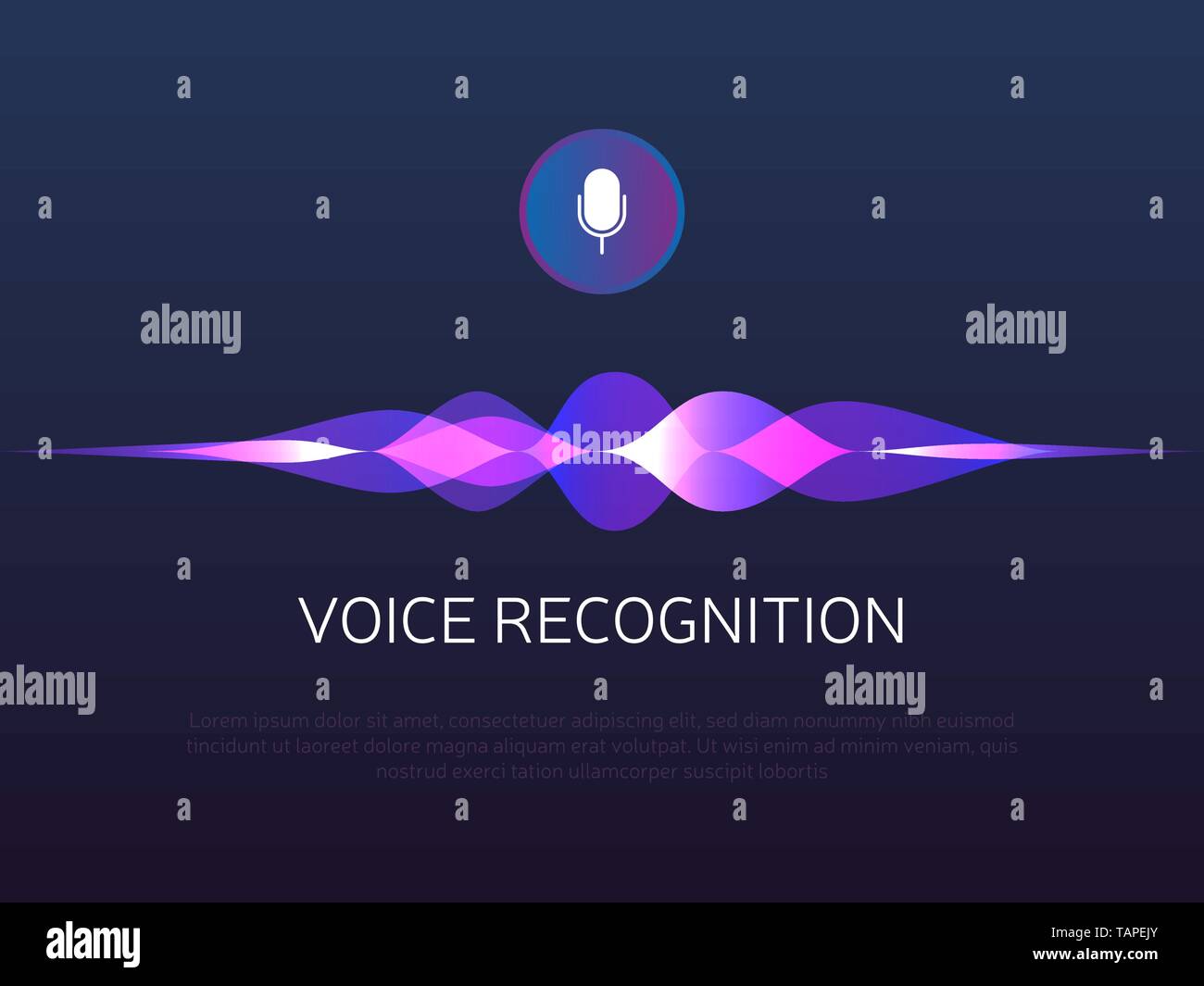Voice recognition. Sound waves and microphone. Personal assistant and  artificial Intelligence. Mic button with gradient soundwaves. Voice  imitation Stock Vector Image & Art - Alamy