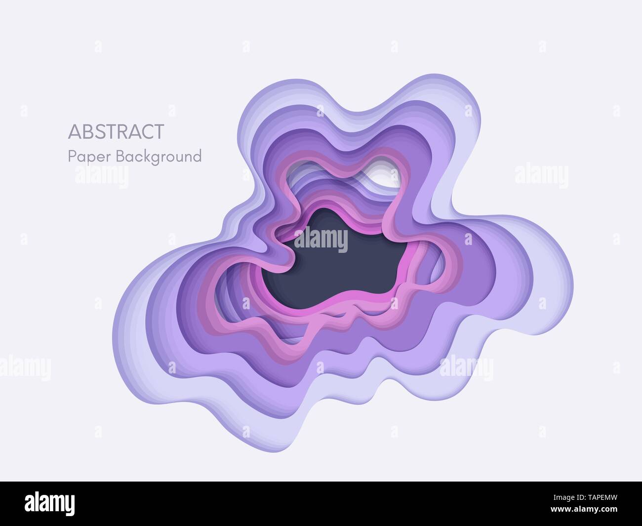Abstract 3d background with papercut shapes. Paper design, vector ...