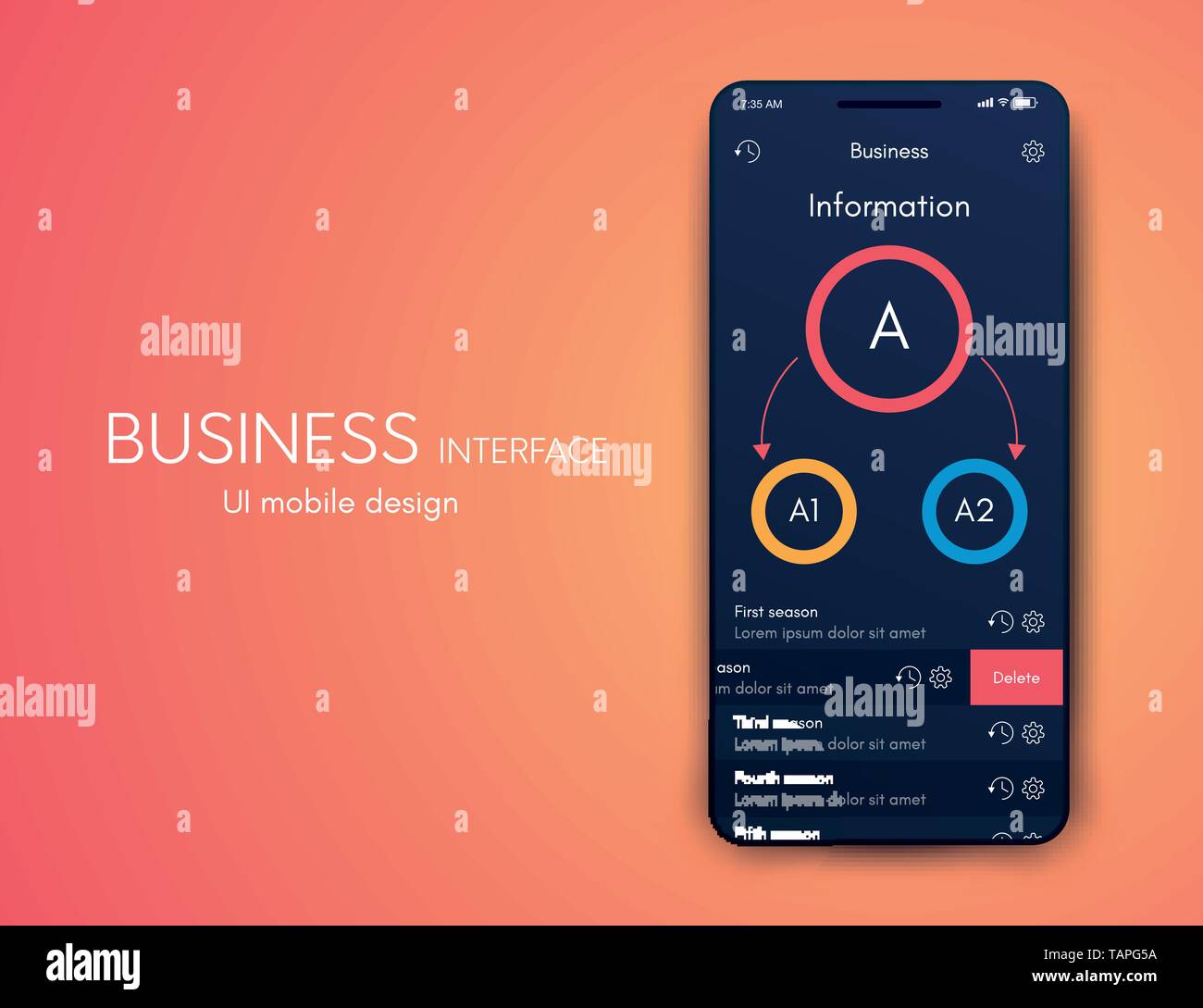 Vector graphics mobile infographics with three options. Template for ...