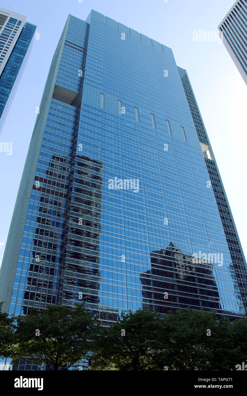 The Blue Cross Blue Shield building on Randolph across from Maggie