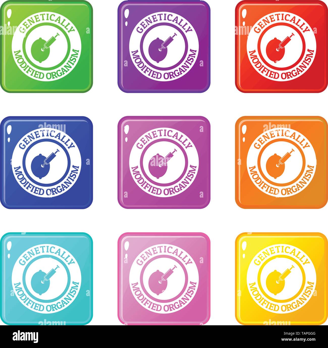 Gmo citrus icons set 9 color collection Stock Vector Image & Art - Alamy
