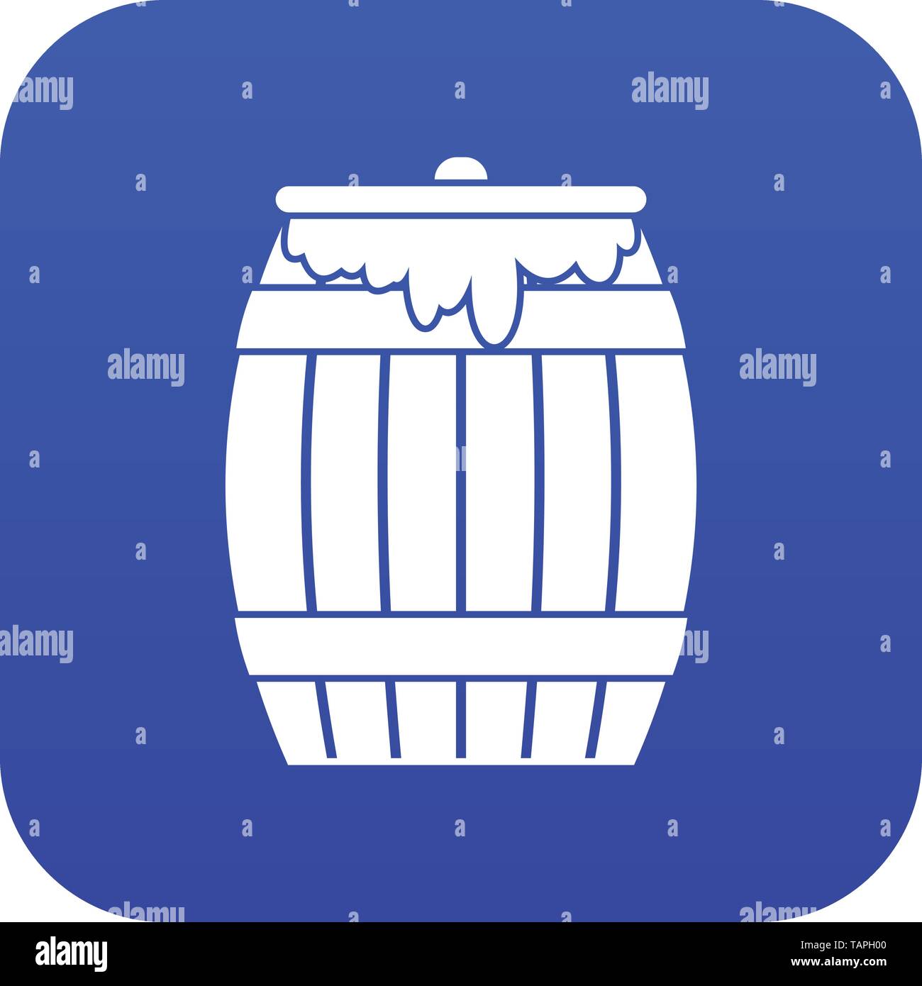 Honey keg icon digital blue Stock Vector