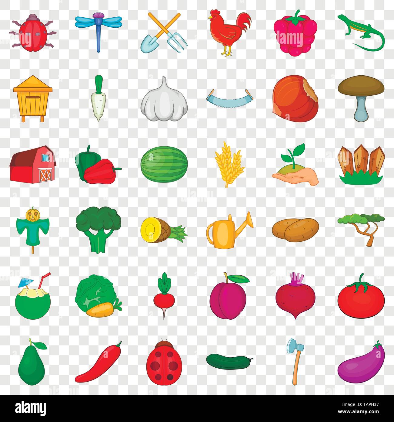 Autumn icons set, cartoon style Stock Vector Image & Art - Alamy