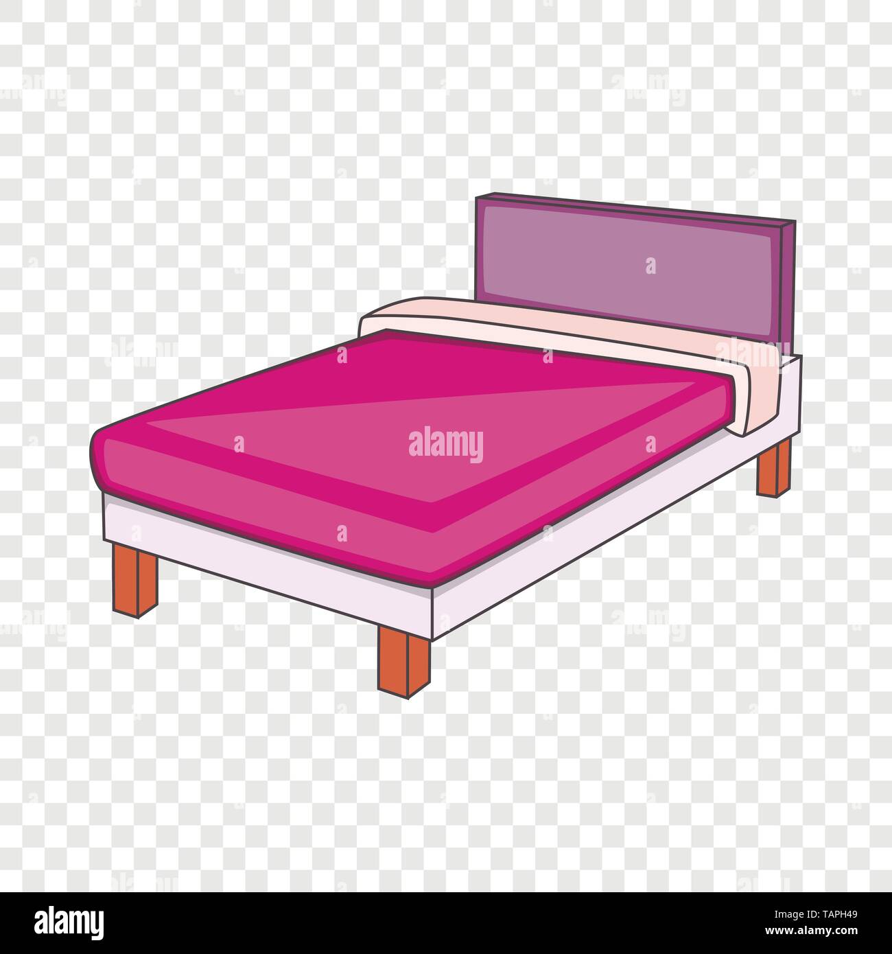 Bed icon, cartoon style Stock Vector